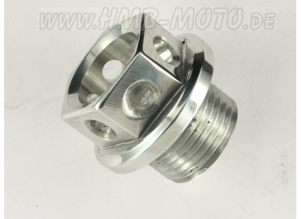 Screw plug, oil filler/drain hole. Aluminium drilled, most models
