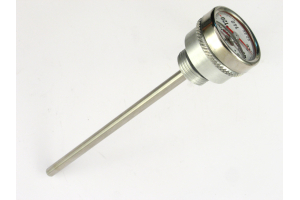Ölmessstab, lange Version mit Thermometer, weisses Zifferblatt