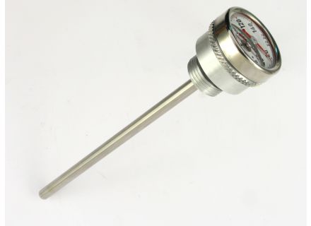 Dipstick, short version with thermometer, white face