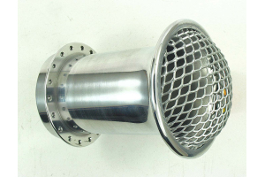 Ansaugtrichter 90 mm mit Sieb, silber, PHF 30/36 Vergaser