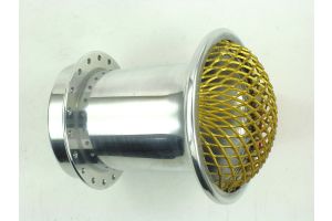 Ansaugtrichter 75 mm mit Sieb, gold, PHF 30/36 Vergaser