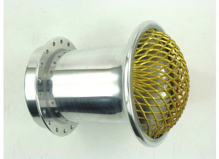 Ansaugtrichter 75 mm mit Sieb, gold, PHM Vergaser