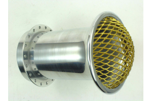 Ansaugtrichter 90 mm mit Sieb, gold, PHM Vergaser