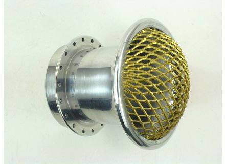 Ansaugtrichter 60 mm mit Sieb, gold, PHF 30/36 Vergaser