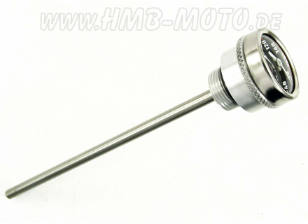 Dipstick, short version with thermometer, black face