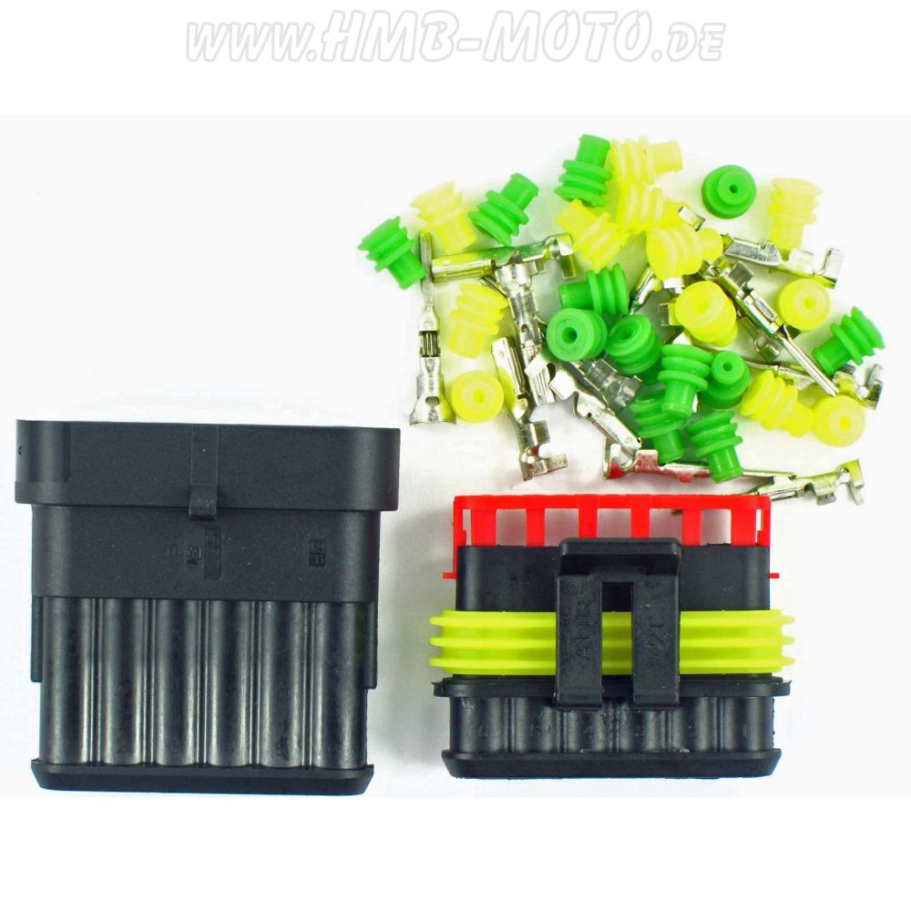 Superseal Connettore Auto Set 2 Poli 0,75-1,50 Mm2 Impermeabile