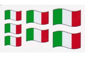 Aufkleberset Italien Fahne 3/4/5 cm