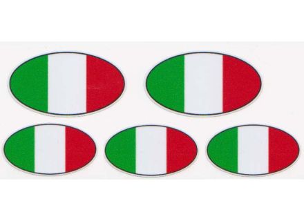 Aufkleberset Italien oval 4+5 cm