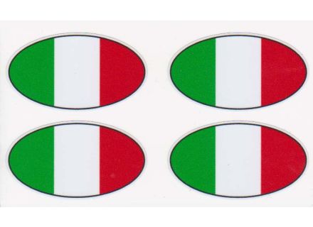 Aufkleberset Italien oval 6 cm