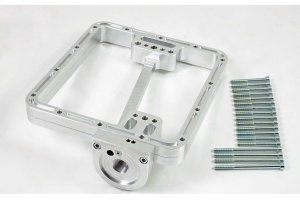 Oil sump extension with rear external filter