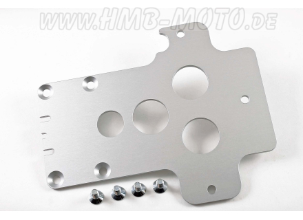 Batteriegrundplatte Alu CNC, T3, LM1, LM-2, LM-3 etc. Schwarz eloxiert
