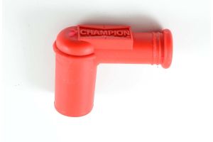 Spark plug cover, Champion, red.